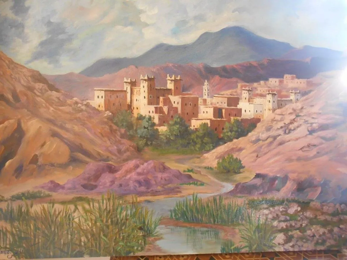 paysage marocain, artwork by Houcine Talibi