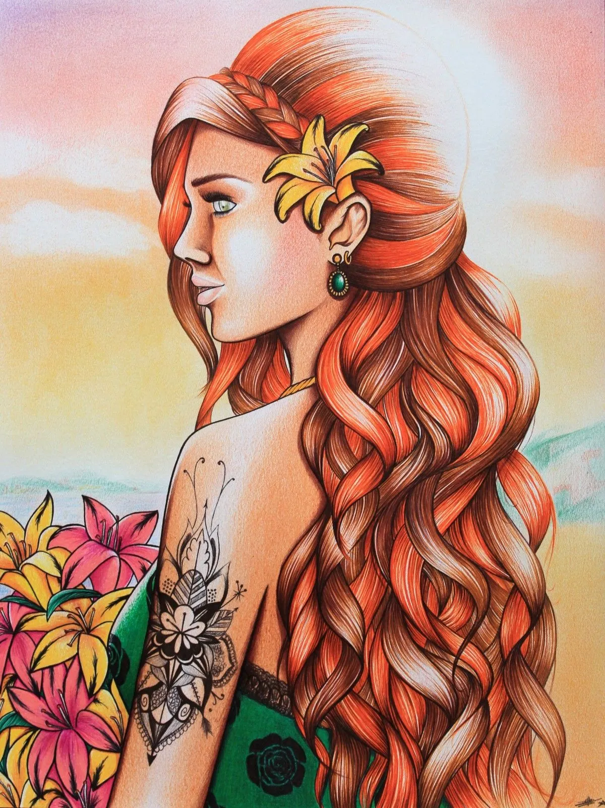 Sunset, artwork by Grinh VU