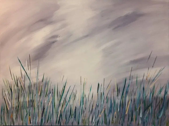 Blue Grass no 2, œuvre de Monique J Dufour