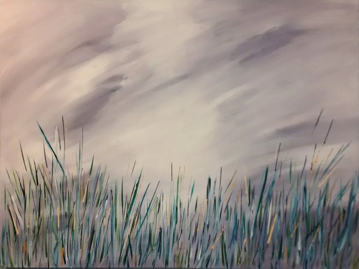 Blue Grass no 2, œuvre de Monique J Dufour