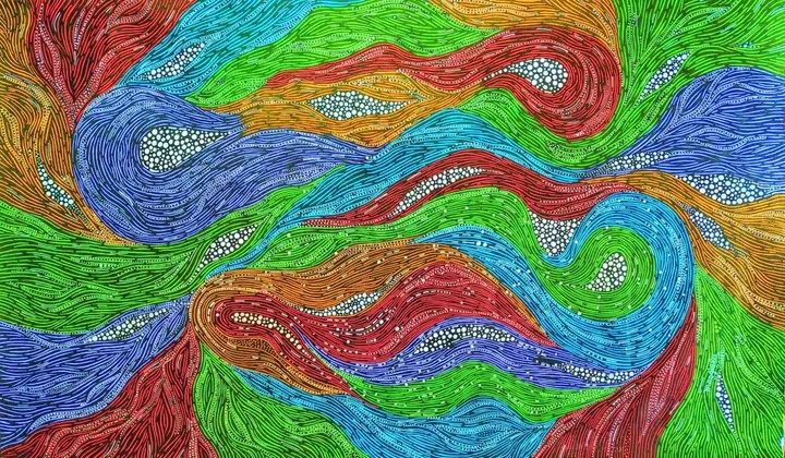 Starry night signed, œuvre de Maggie Lee