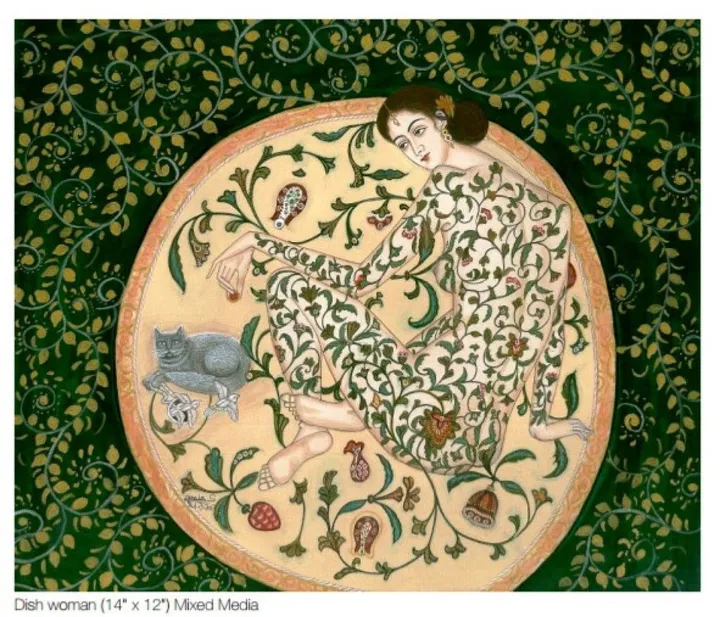 Girl in a flower tub, œuvre de Samia Sam