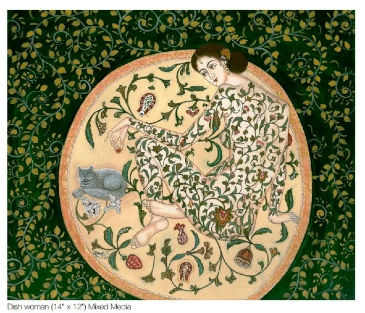 Girl in a flower tub, œuvre de Samia Sam