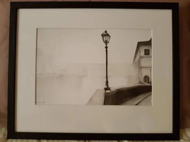 Ponte Vecchio Italy, artwork by Simon Pulo