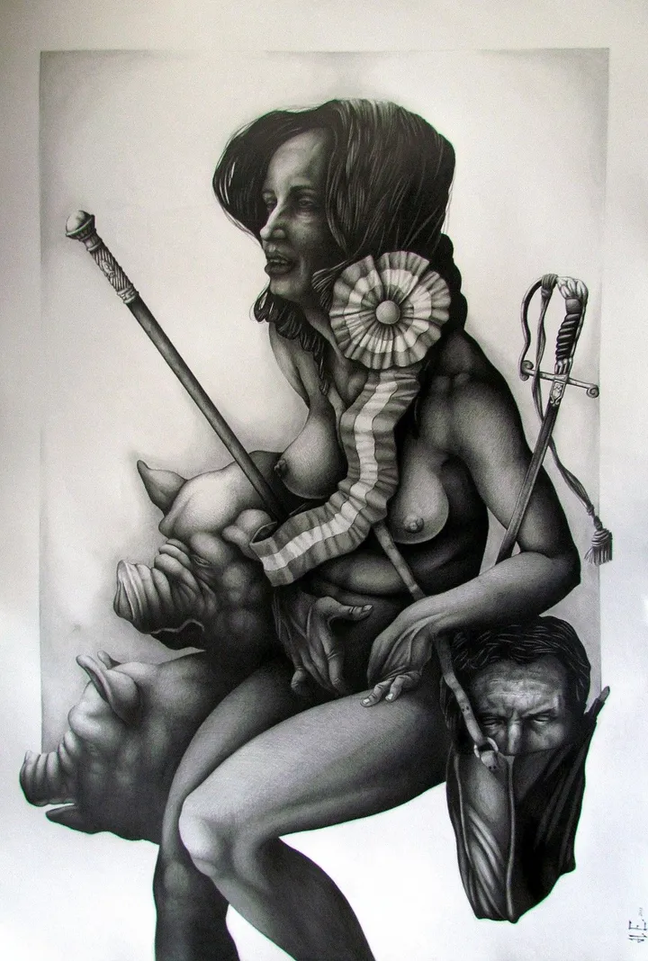 La femme fatale, artwork by Hernan E.