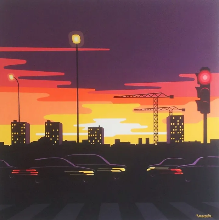 Traffic light, artwork by Thierry Traccoën