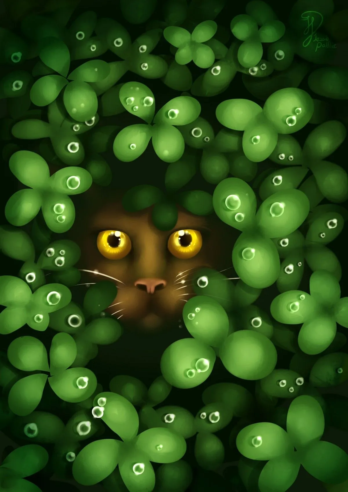 Lucky cat, artwork by Jessie Polfliet