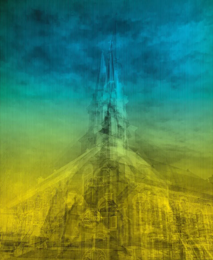 Eglise Saint-Fidèle, artwork by Eric Villeneuve