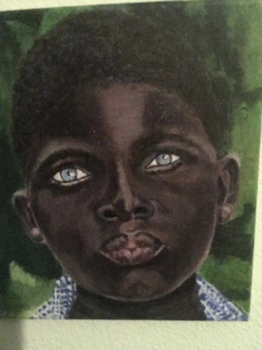 Beautiful Boy with Blue Eyes, artwork by Joy Knowles