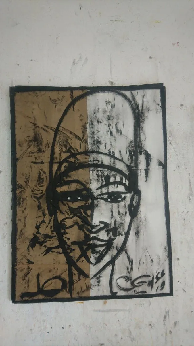 Visage, artwork by Lassana Gassama