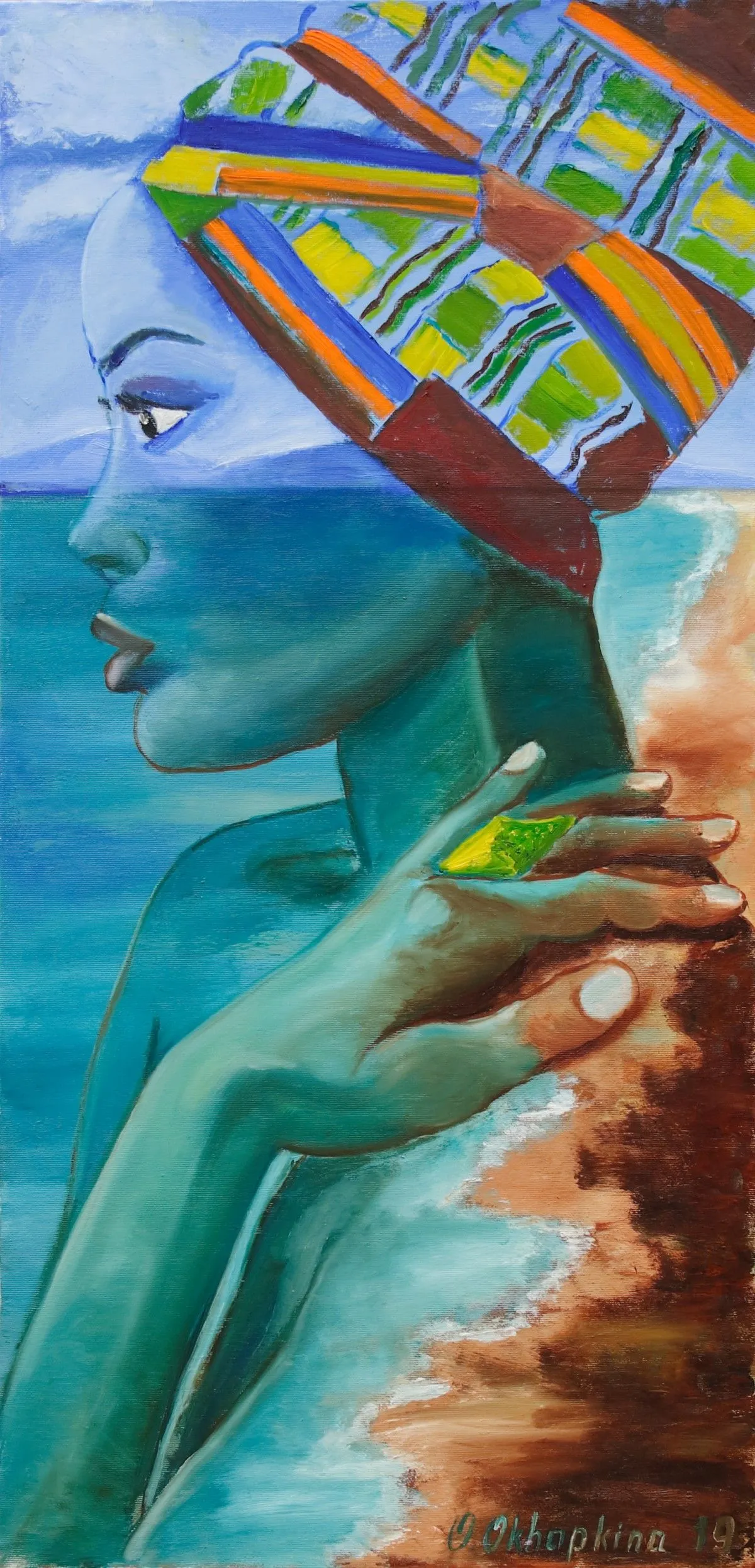 Goddess of the Sea from series Women of the World, artwork by Oksana Okhapkina