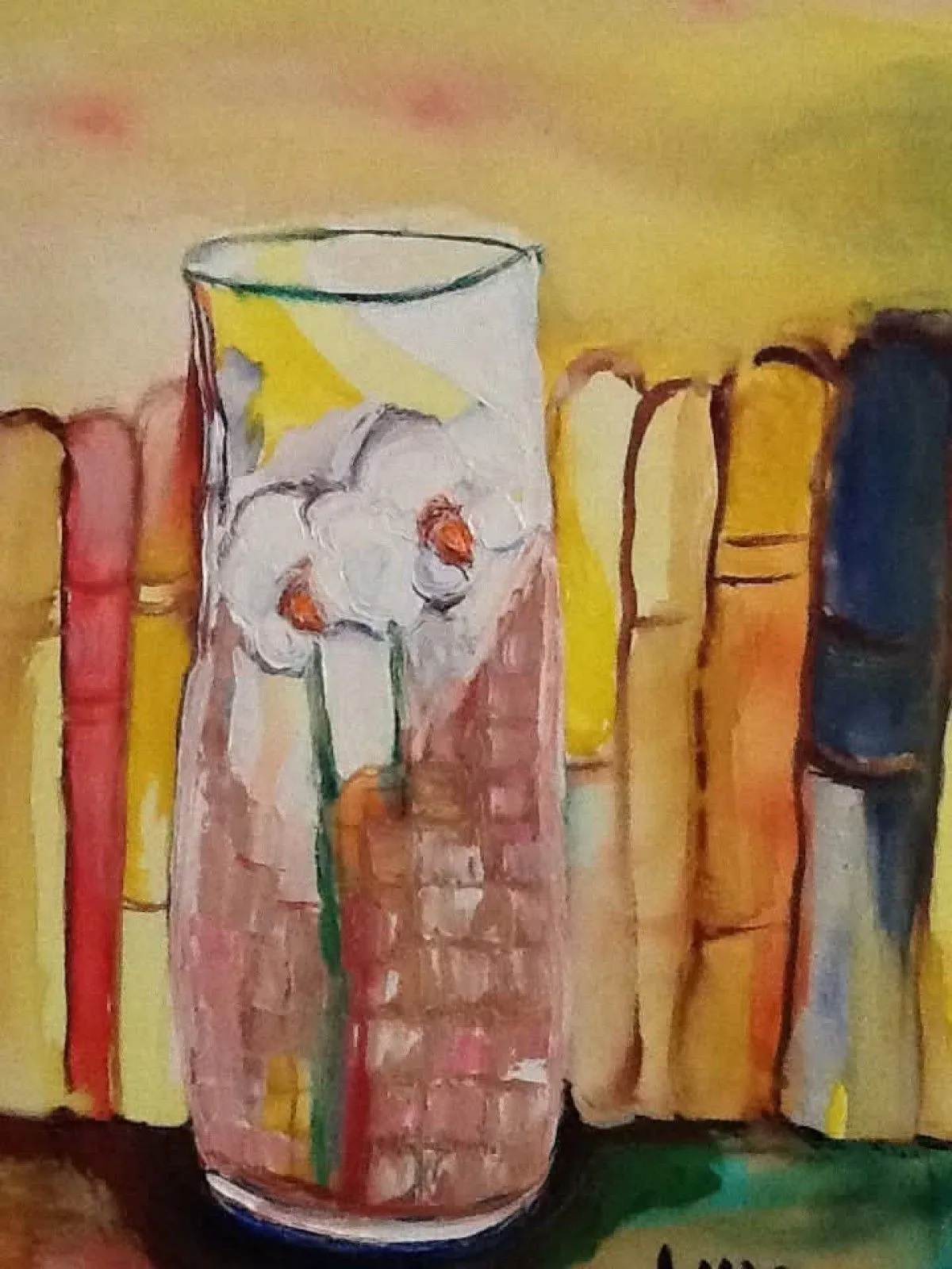 Orquids within a vase, œuvre de Ligia Moya