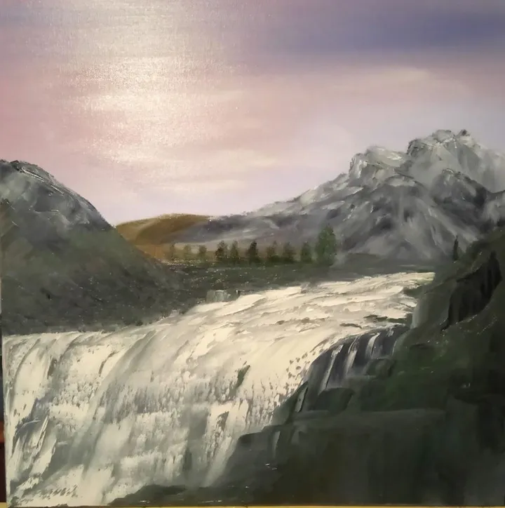 Série "Au fil de l'eau" Cascade 8, œuvre de Viviane RINCK
