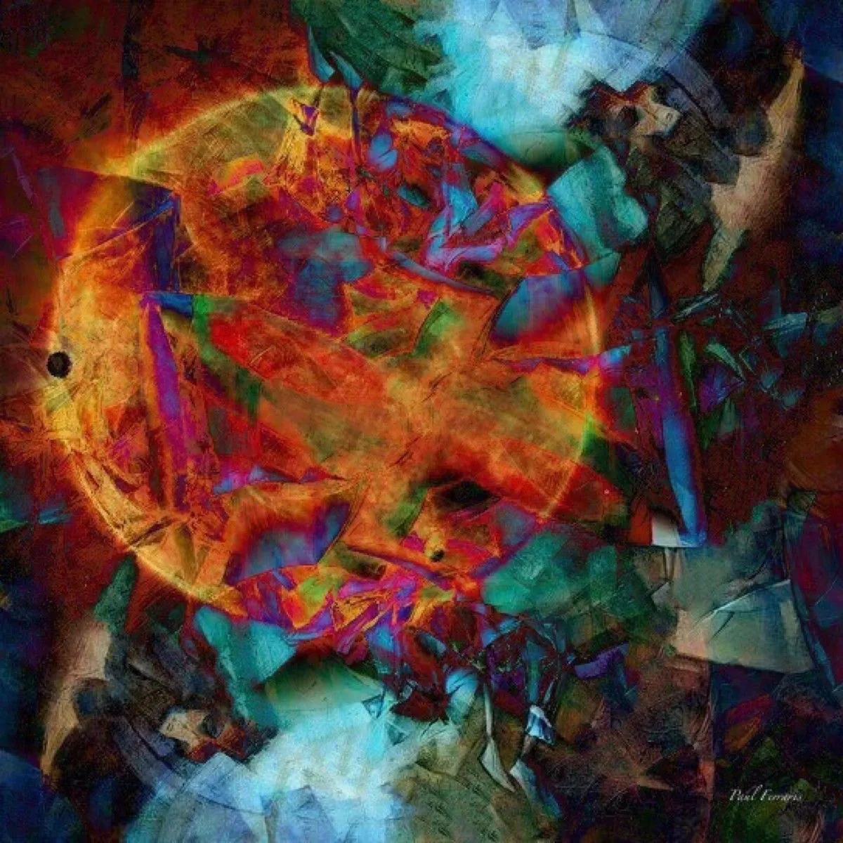 Soleil rouge, œuvre de Paul Ferraris