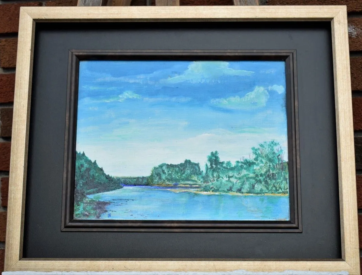 Paspébiac Salmon River, artwork by Denis Roucau