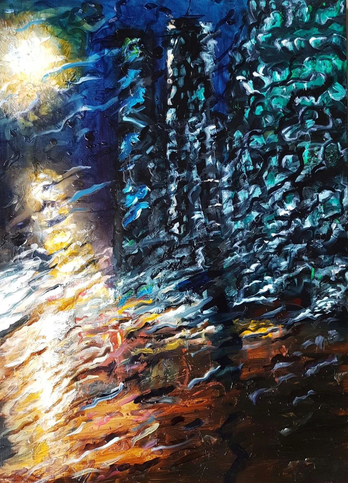 Wet City, artwork by Dmitry Semenkov