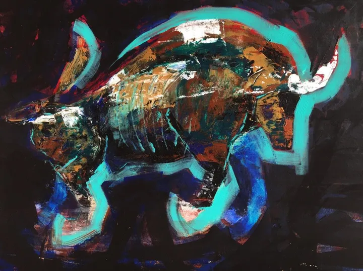 bull, artwork by Gabriel Bouffard