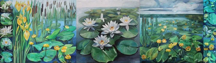 at the lakeside, artwork by Violeta Vollmer