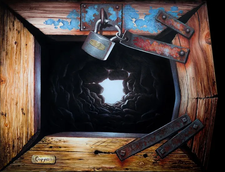 Cadenas cassé, œuvre de Mahmoud Qoqyan