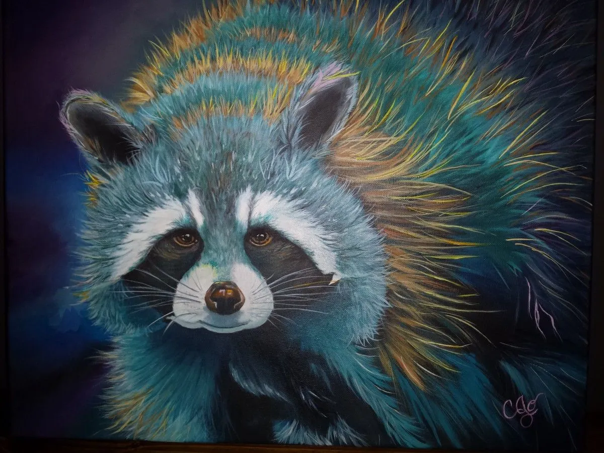 Raton bleu, artwork by Chantal Gosselin