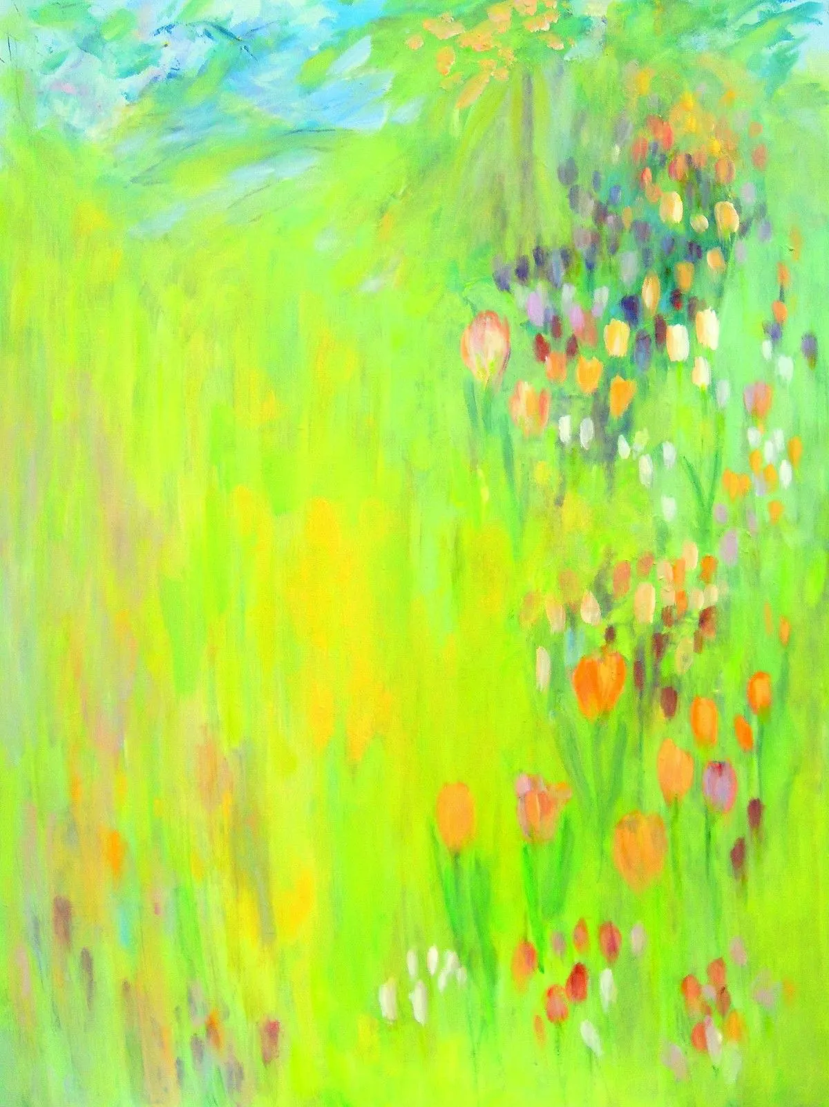 MISTY MORNING - Tulips, artwork by Aase Lind