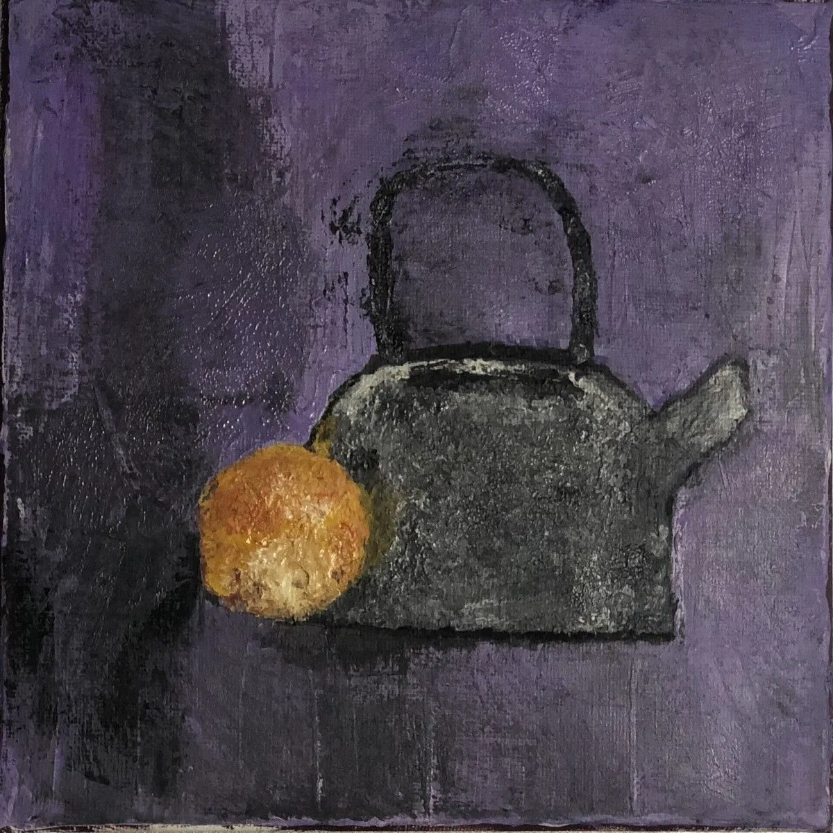 The orange and the teapot, artwork by Laura Spatchinsky