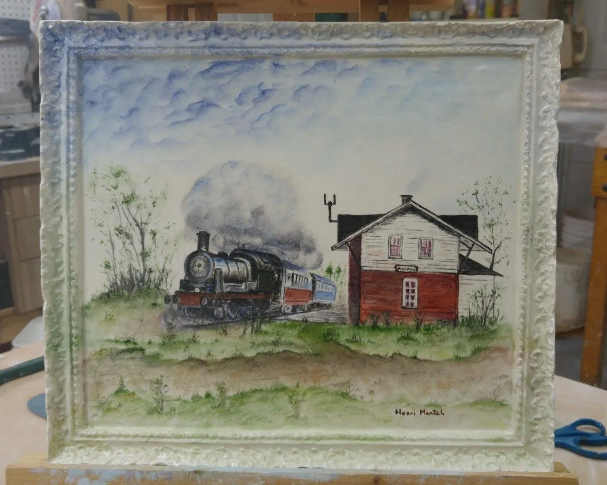 Gare de Pont-Rouge, œuvre de Henri Martel