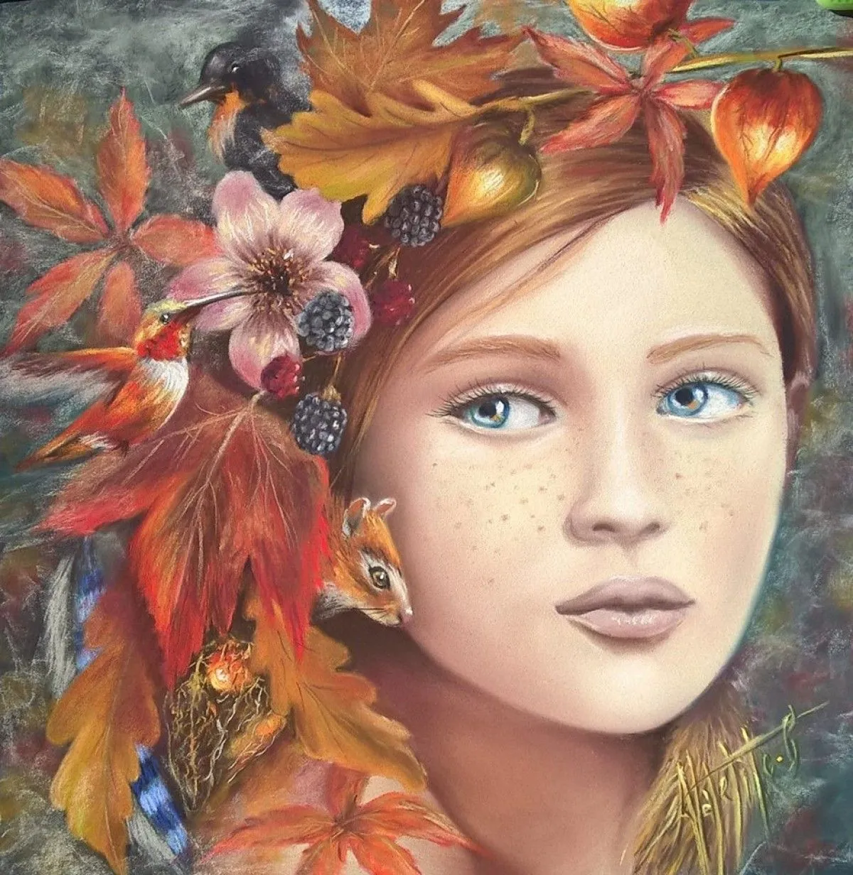 La fille de l'automne, artwork by Céline Alapetite