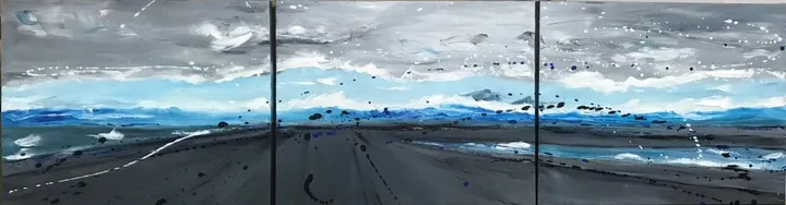 Lumière au bout du quai (Triptyque), artwork by Marie Bujold