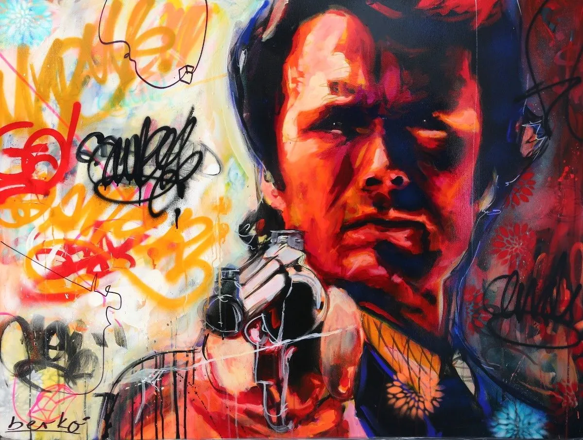 Clint Eastwood, œuvre de Berko .