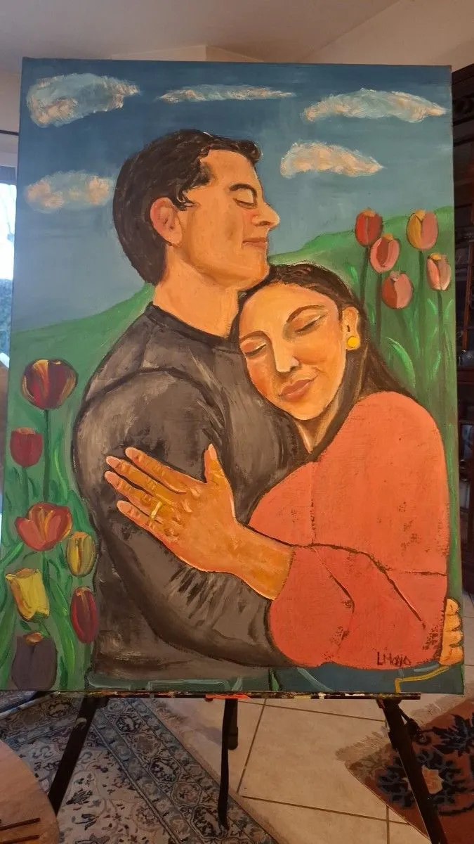 The newlyweds, œuvre de Ligia Moya