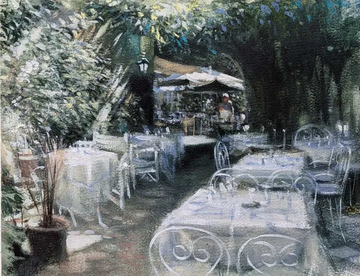Outdoor Restaurant, artwork by Misure Nien