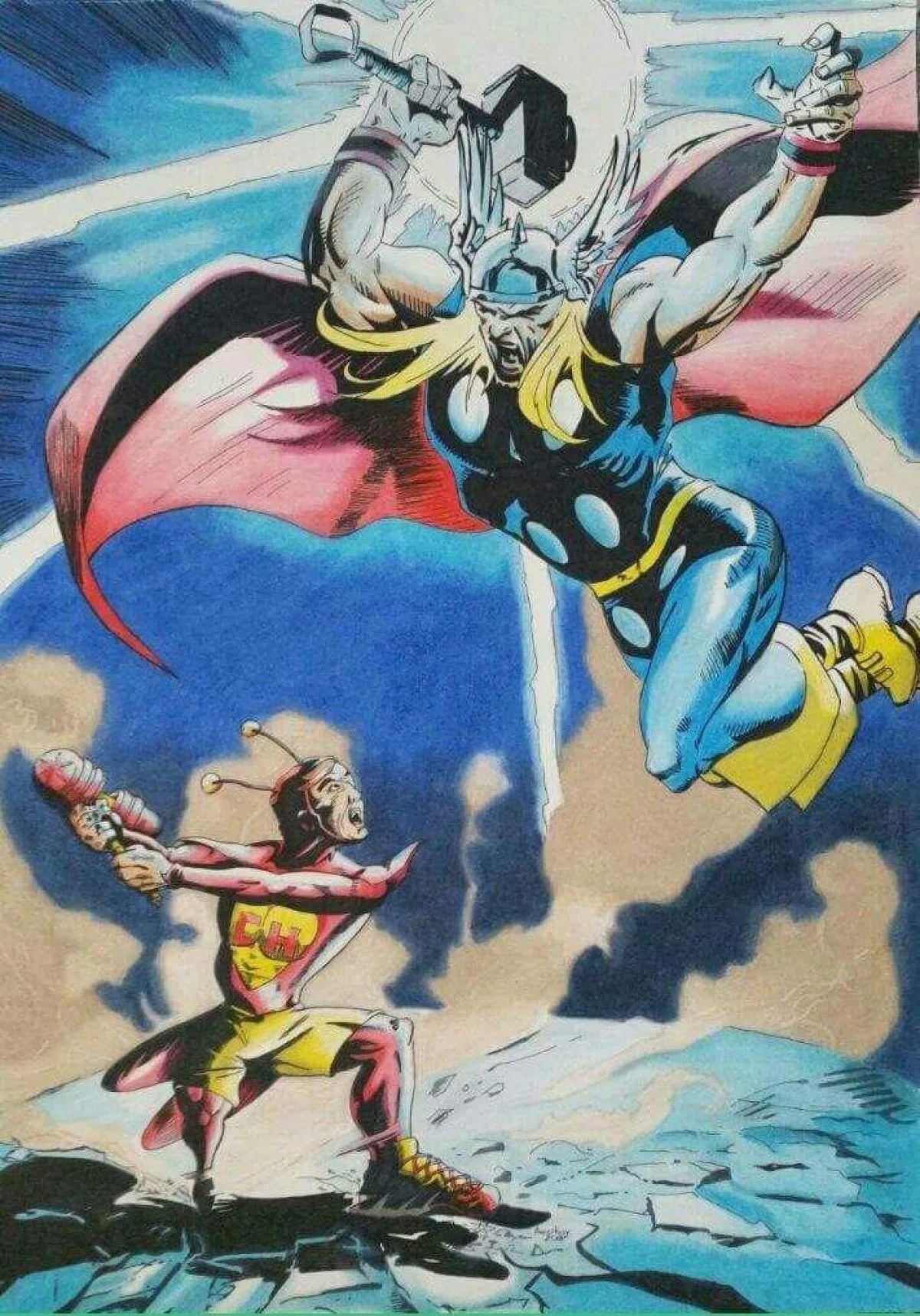 Thor vs Chapulin Colorado, œuvre de Capestany Bryan
