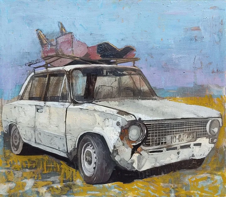 Rusty White Lada, œuvre de QGallery