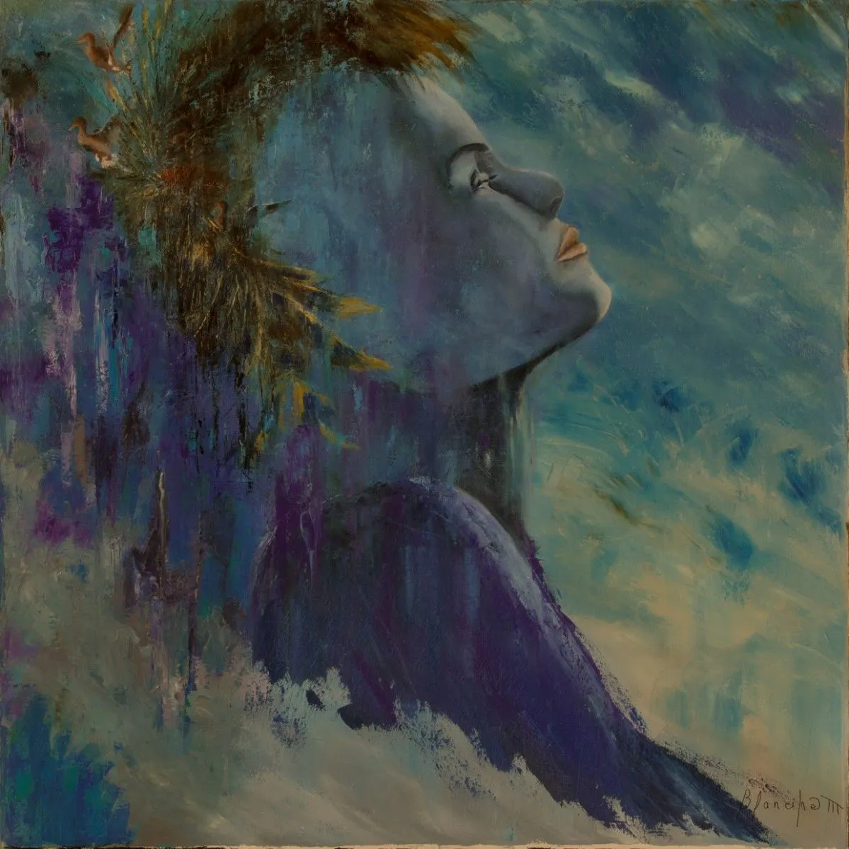 la guerrière de la nuit, œuvre de Blanche Gaudreault
