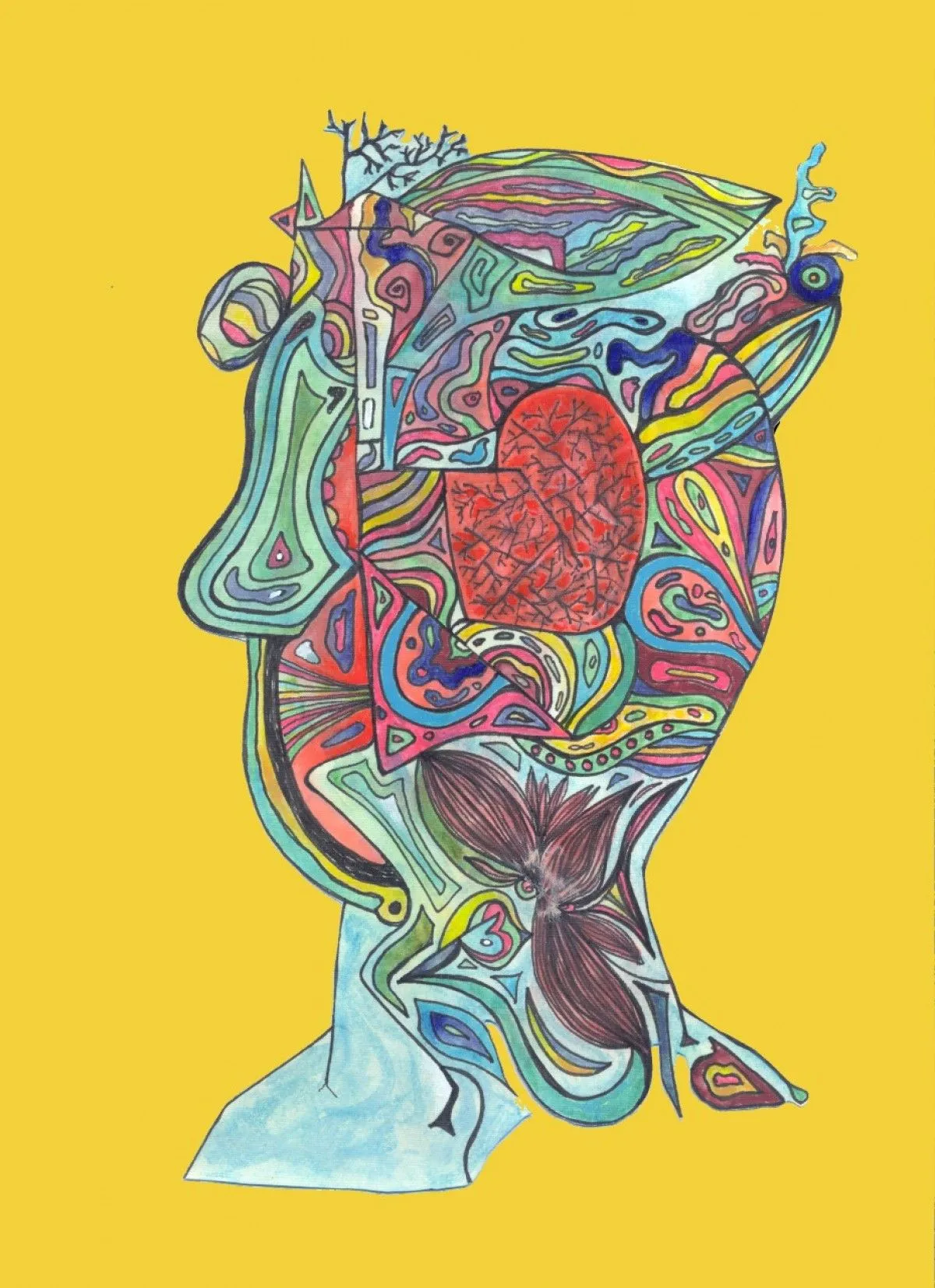 BRAIN ANATOMY, artwork by vin coba