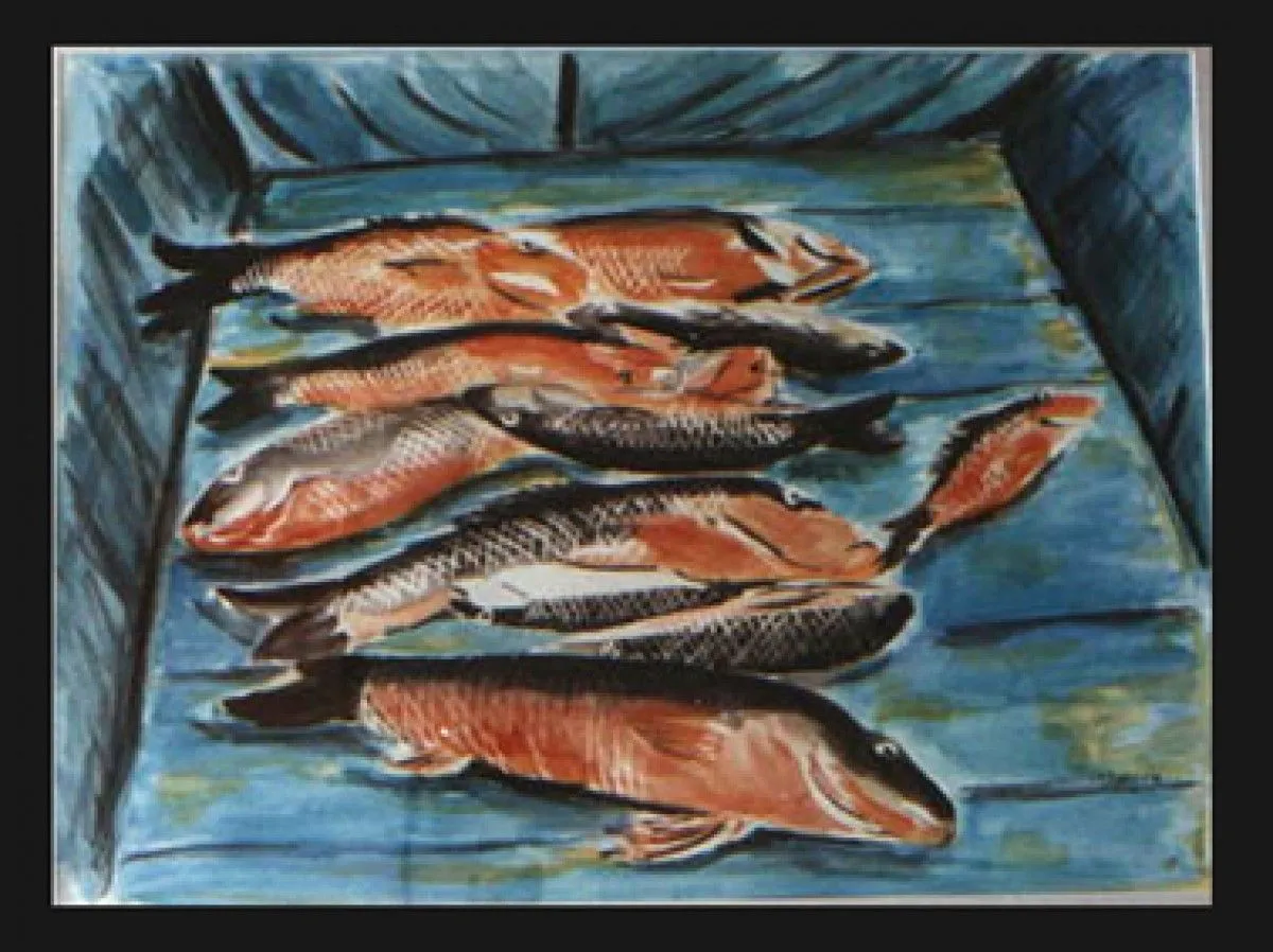 Carpes Rouges, œuvre de Patrick Tubaro