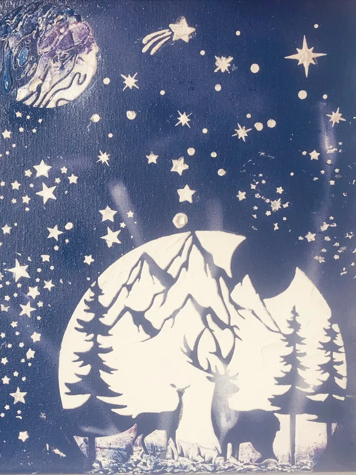 Sous les étoiles, œuvre de sylviane marie nardini