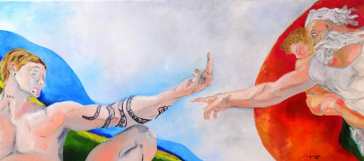 Création d'Adam, artwork by Gabriel Angelo