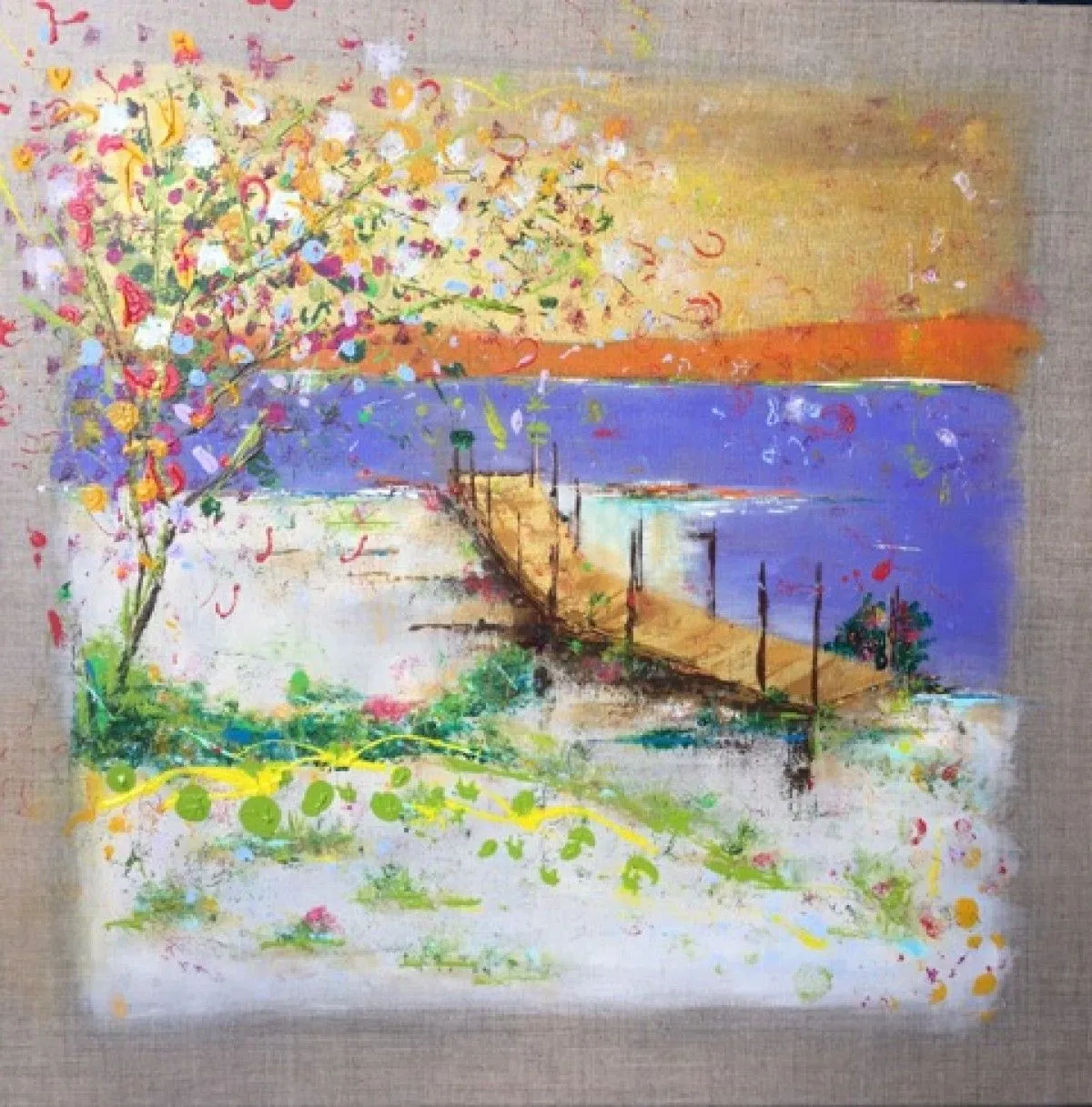 Le ponton enchanté, artwork by Nathalie Mauresmo