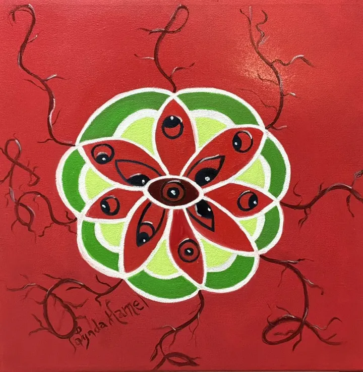 273- Fleur aux mille regards, artwork by Lynda Hamel