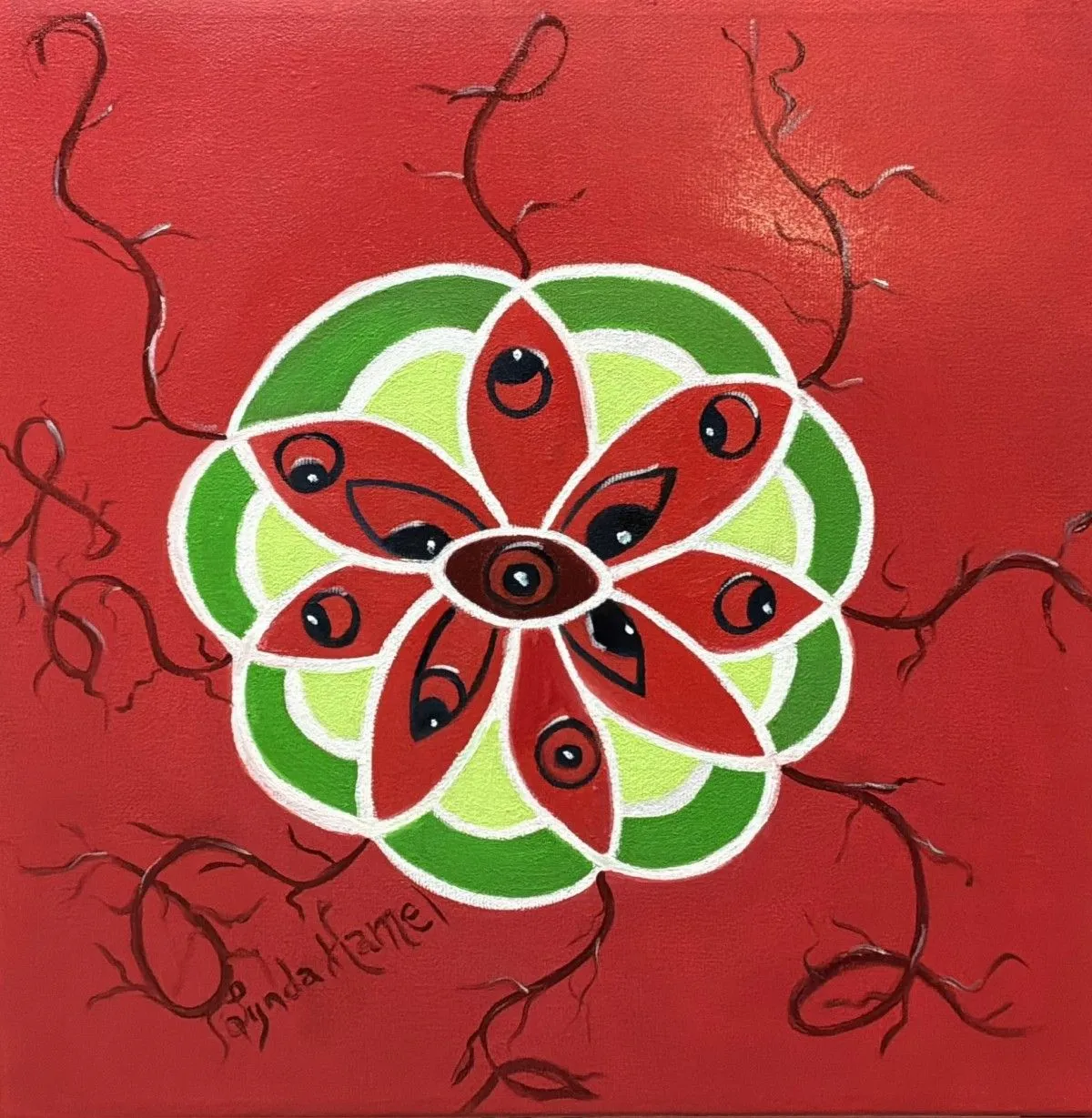 273- Fleur aux mille regards, œuvre de Lynda Hamel