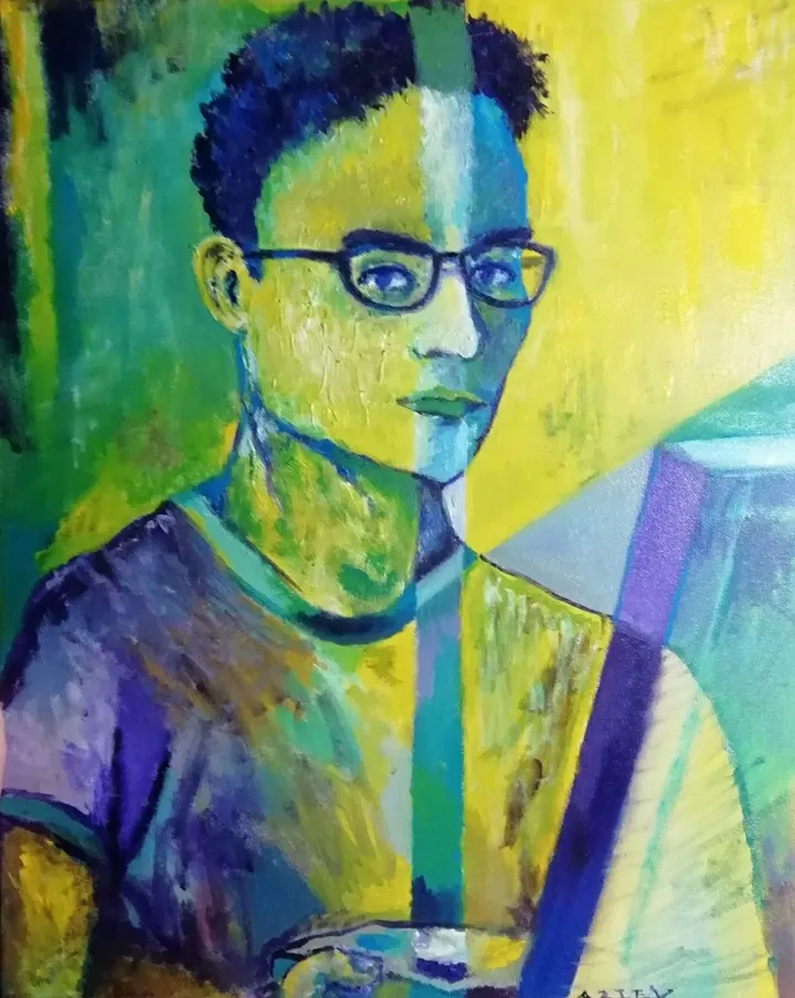 Yo, pintando. (Autorretrato), œuvre de Aziel Barrientos