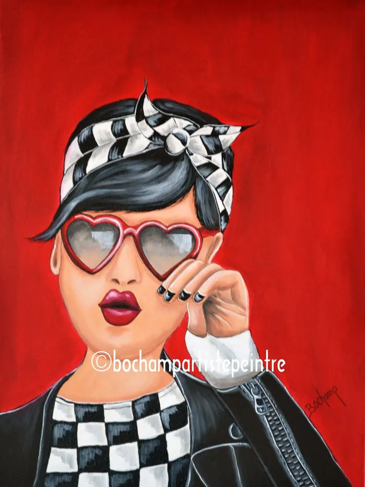 Rockabilly style (vendue), œuvre de Chantal Bochamp