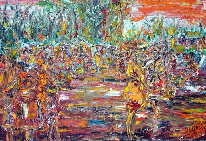 Afro-Village Bazaar, artwork by Akpan Usoroh