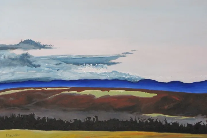 Blue Appalachian Ridge, artwork by Francois Fournier