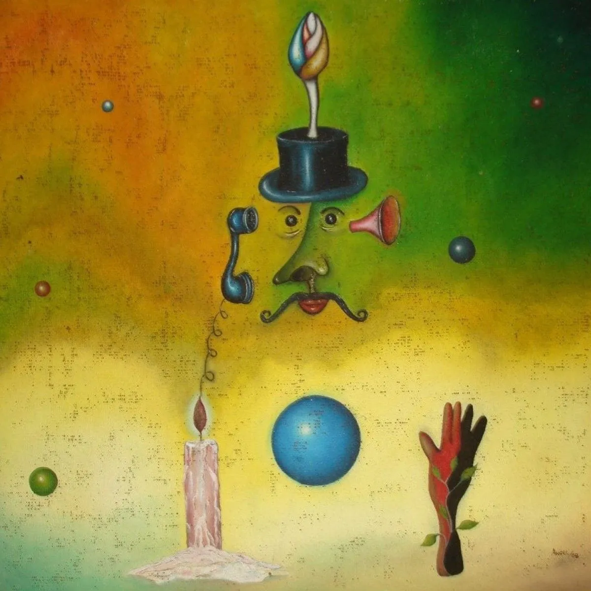Agua bajo mi sombrero, artwork by Angel Garcia