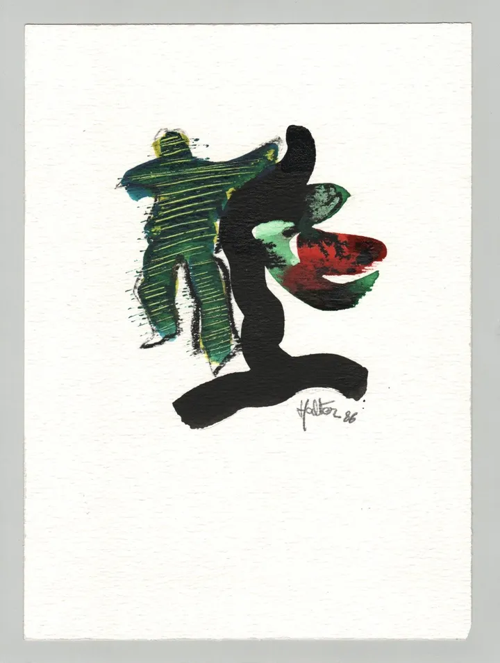 Bonhomme rayures, artwork by Alain HALTER