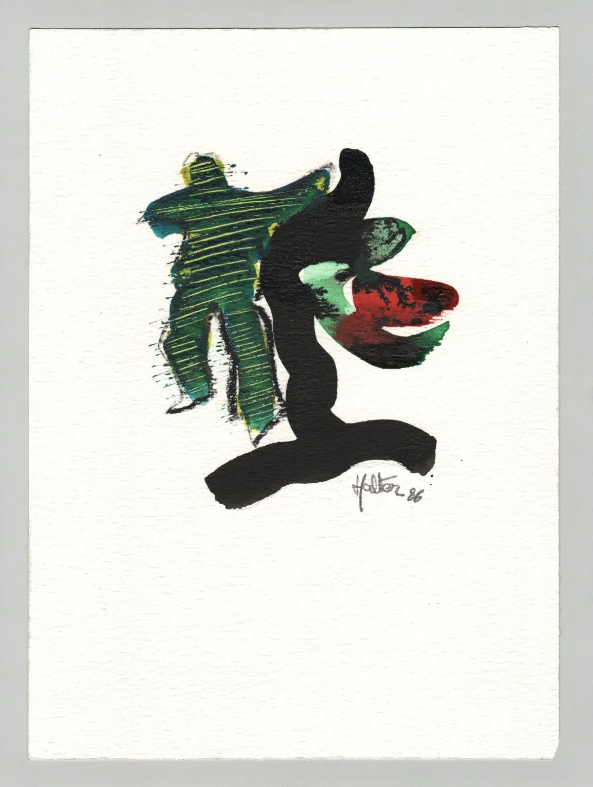 Bonhomme rayures, artwork by Alain HALTER