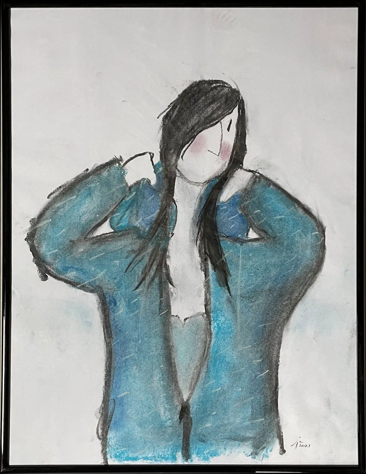 « Capuche » série hiver, œuvre de jean-claude issenmann